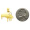 14K Yellow Gold Grand Piano Charm Music Pendant Jewelry 20mm x 18mm